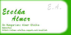 etelka almer business card